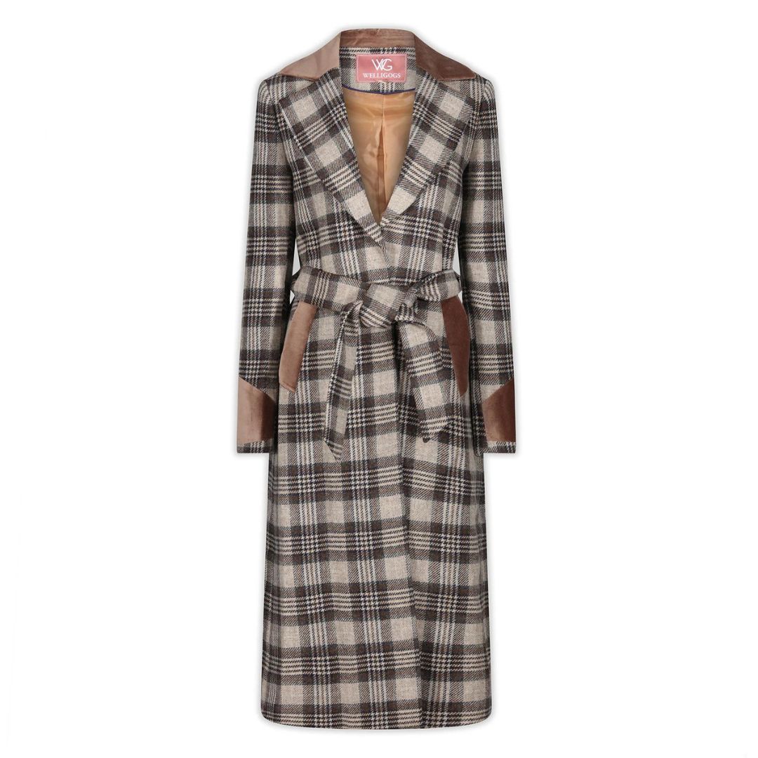 Welligogs Women's Paddington Long Coat in Check