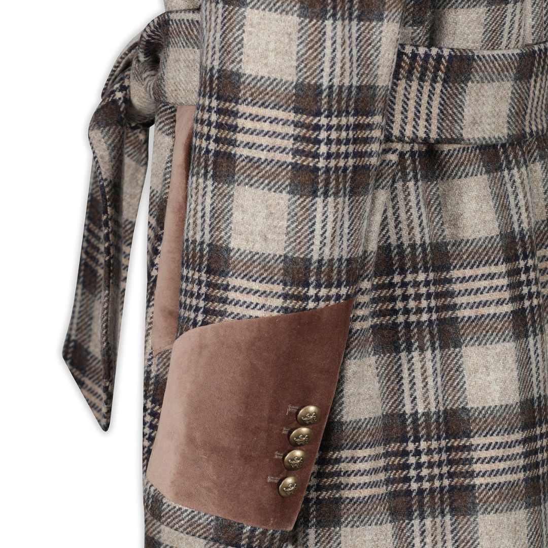 Welligogs Women's Paddington Long Coat in Check