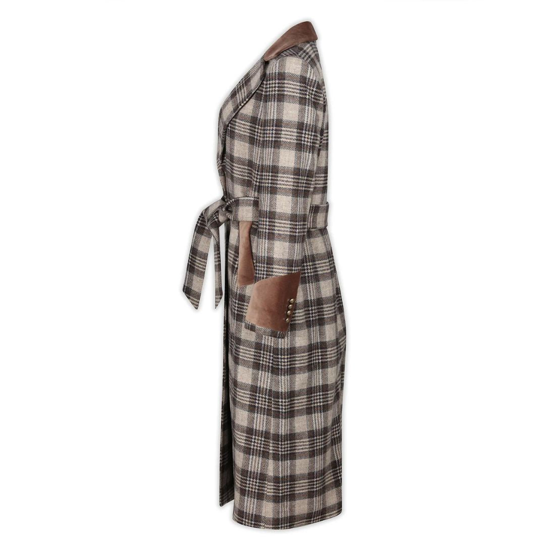 Welligogs Women's Paddington Long Coat in Check