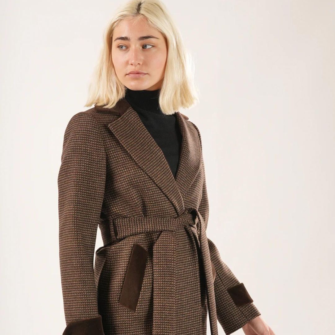 Welligogs Women's Paddington Long Coat in Coffee