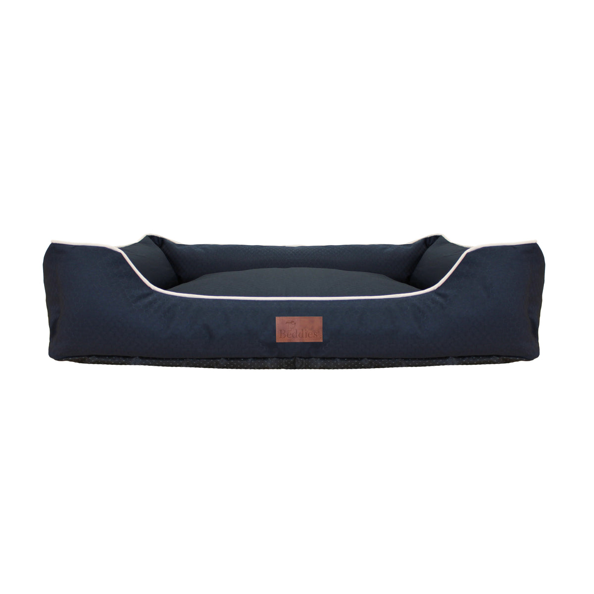 Beddies Waterproof Lounger Dog Bed in Navy and Beige
