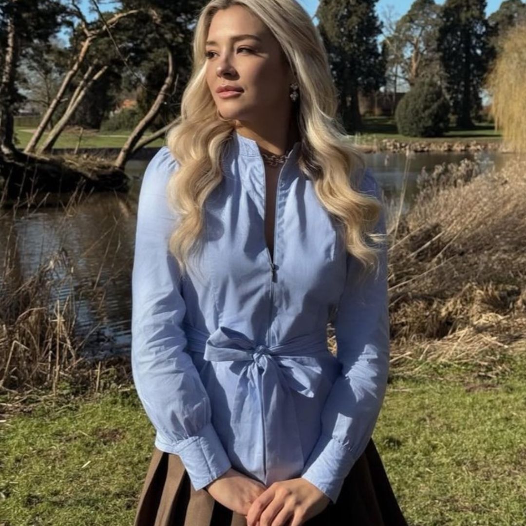 Welligogs Women's Henrietta Wrap Shirt in Blue