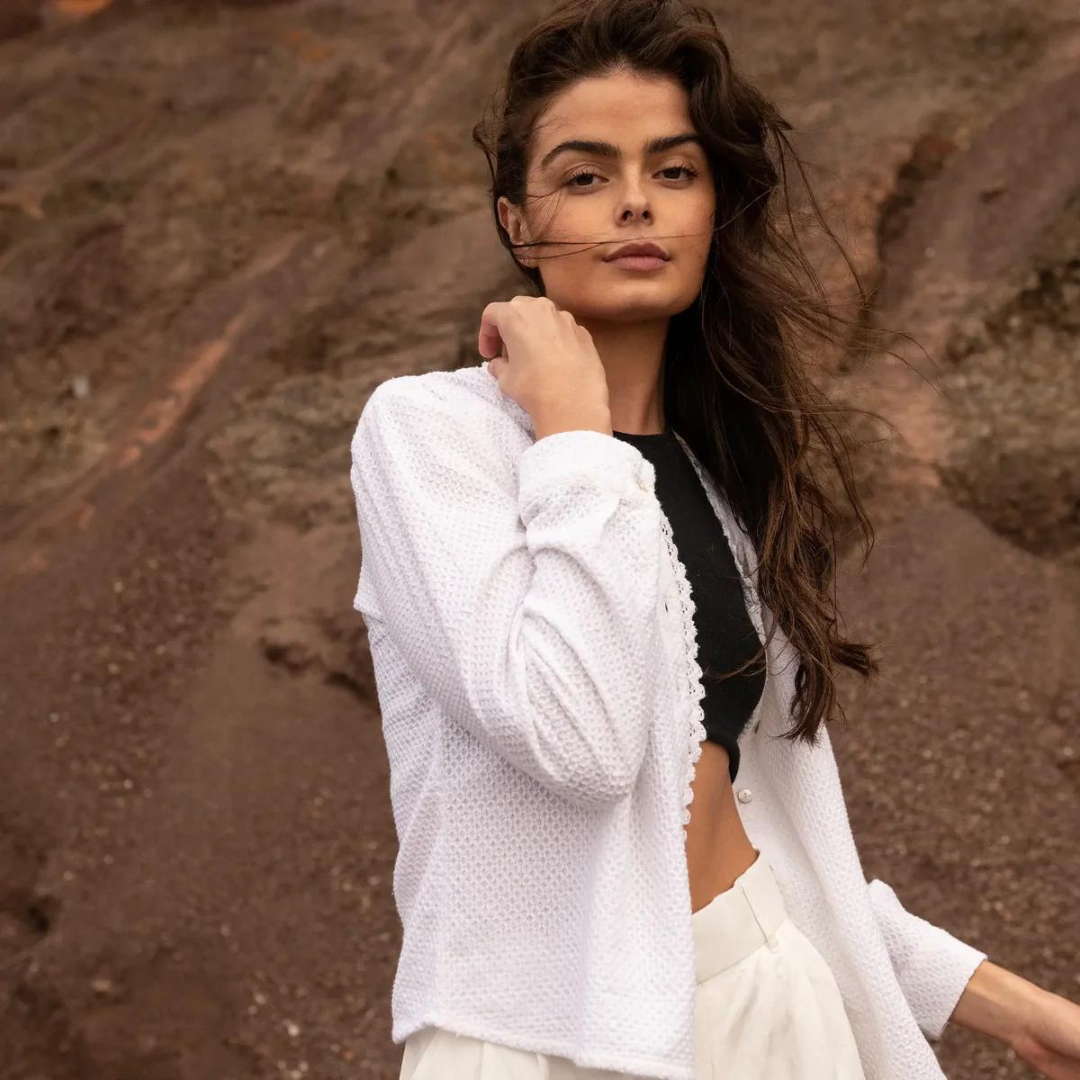 Welligogs Women's Millie Embroidered Blouse in White