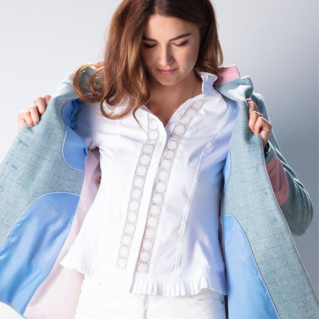 Welligogs Women's Phoebe Shirt in White Lace