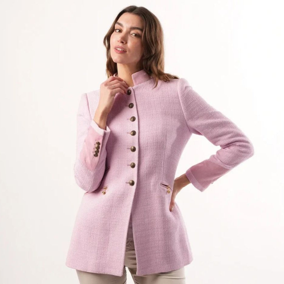 Welligogs Women's Henley Jacket in Pale Pink