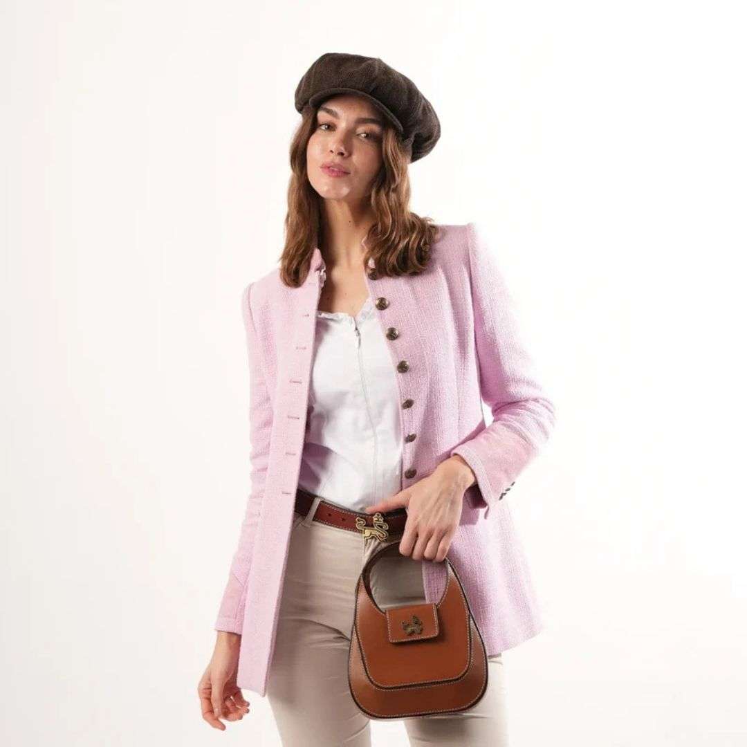 Welligogs Women's Henley Jacket in Pale Pink