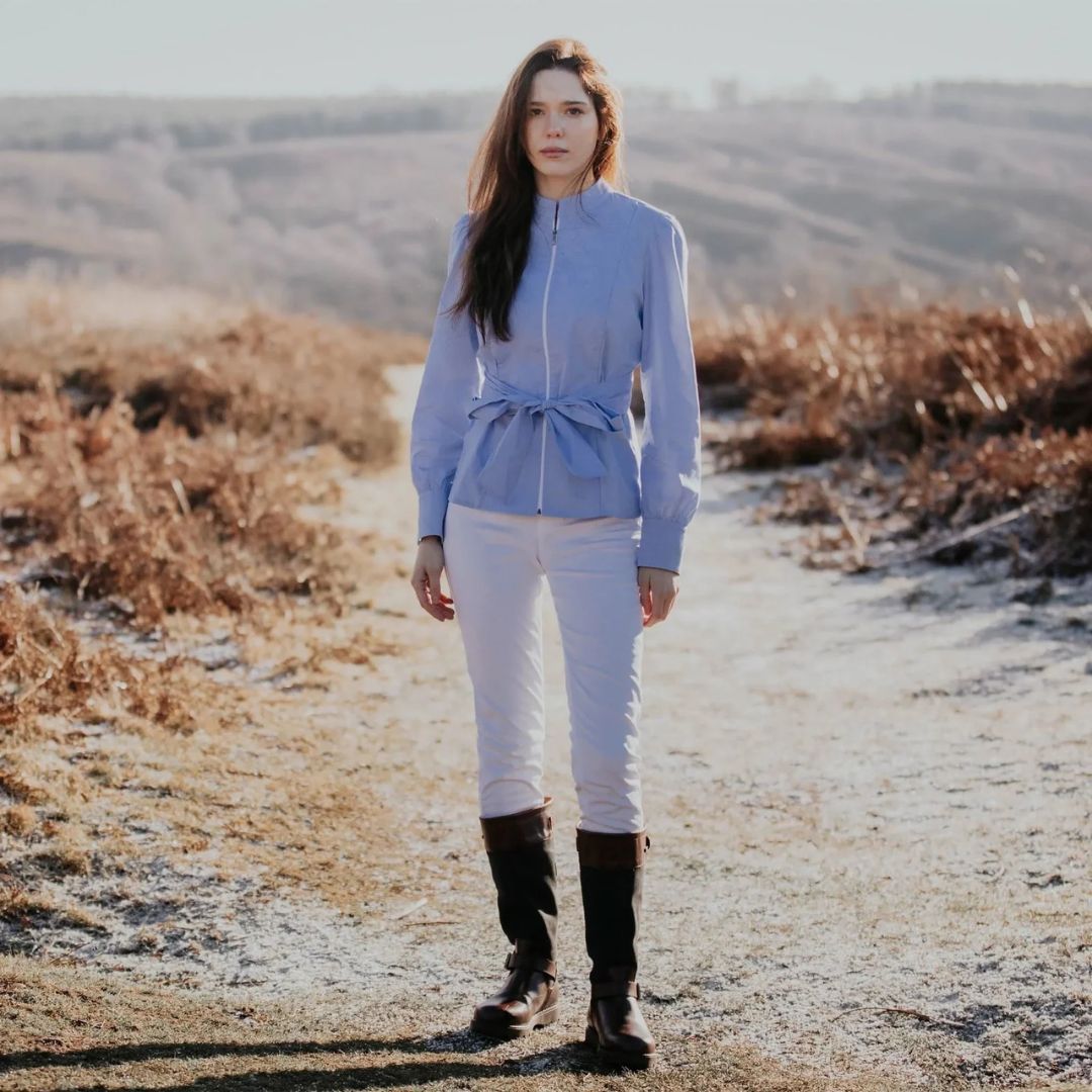 Welligogs Women's Henrietta Wrap Shirt in Blue