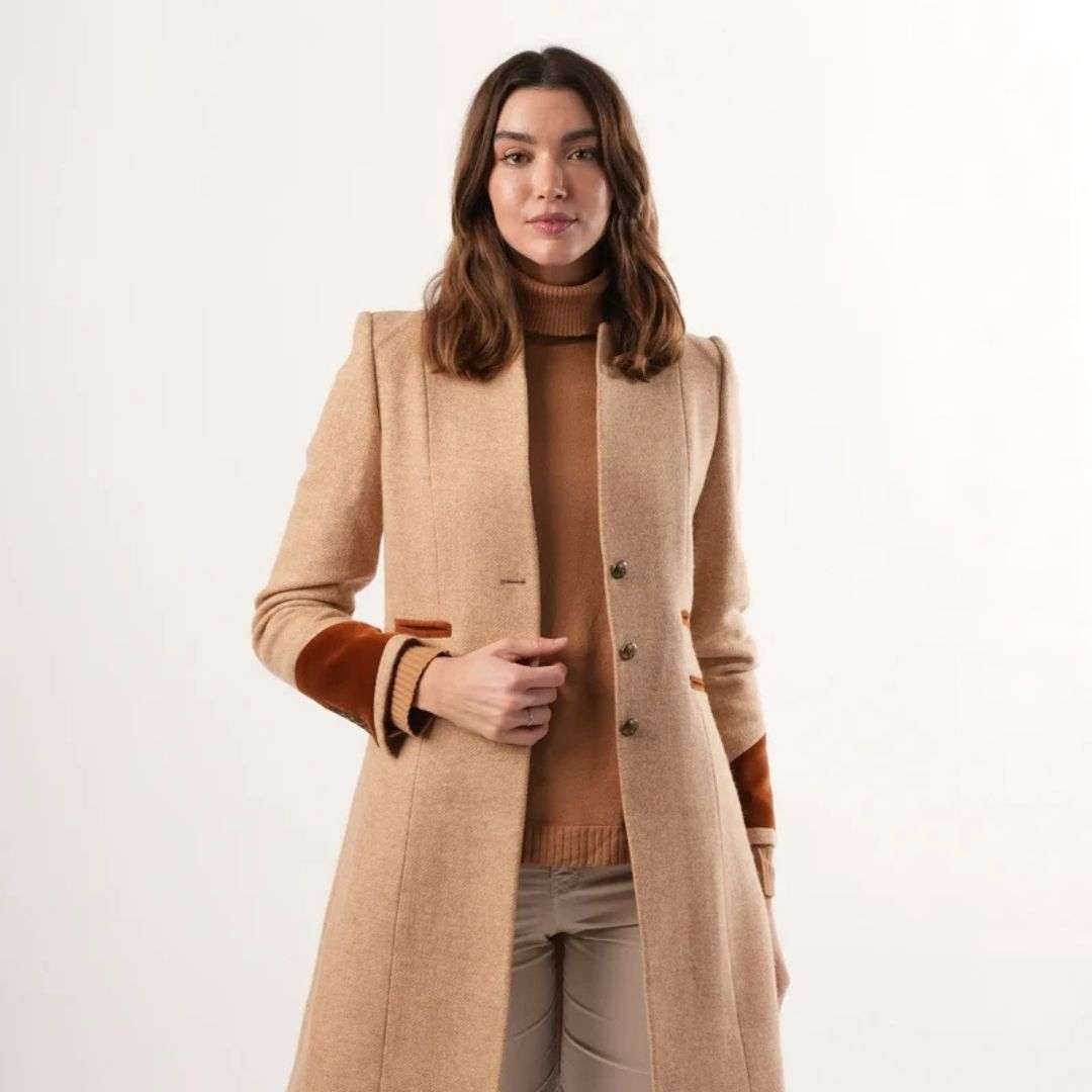 Welligogs Women's Oxford Amber Wool Coat in Haze