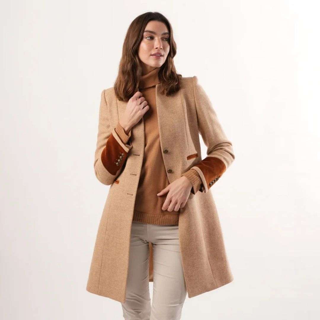 Welligogs Women's Oxford Amber Wool Coat in Haze