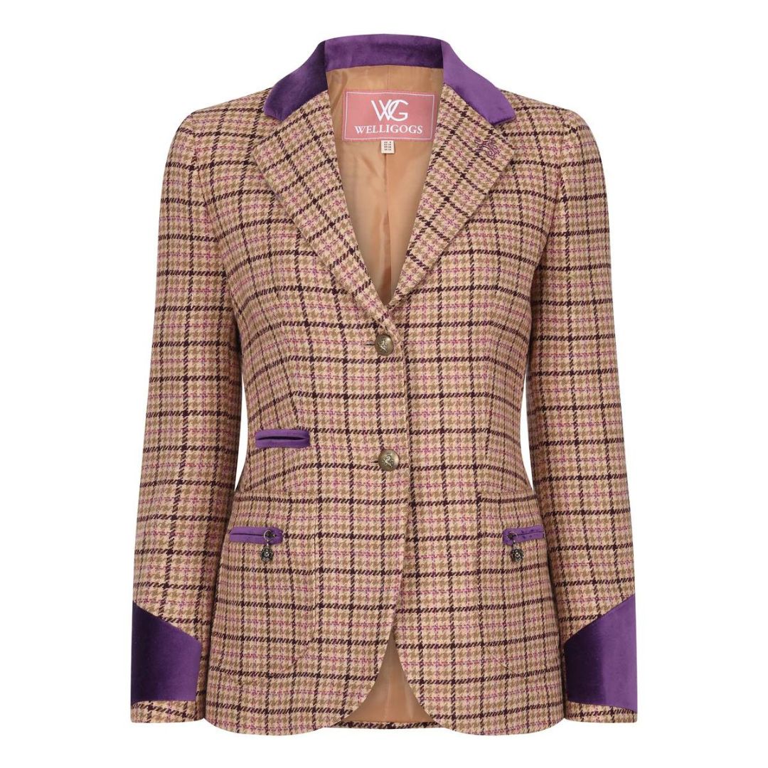 Welligogs Women's Westminster Check Wool Jacket in Hunter