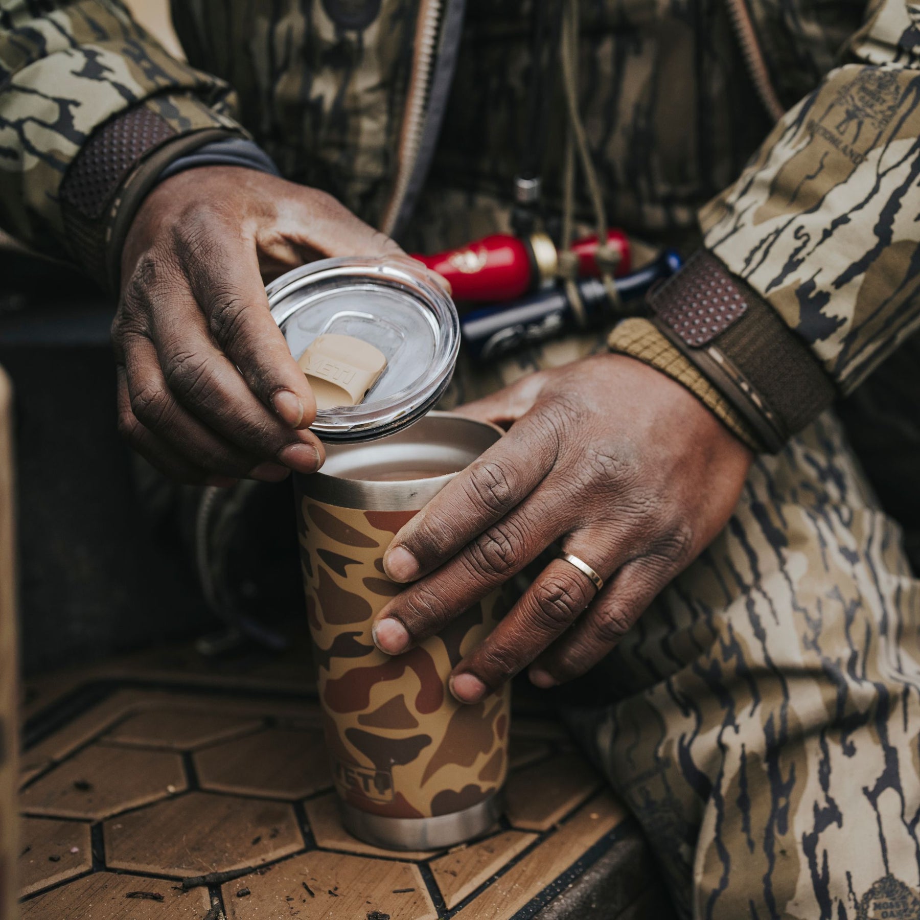 YETI Rambler 10 Oz Tumbler in Wetlands Camo (295ml) with Magslider Lid