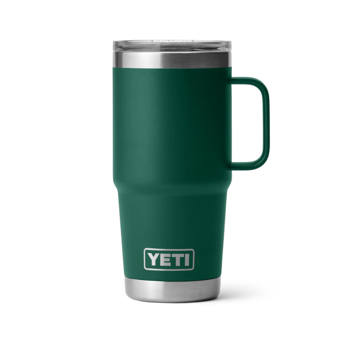 YETI Rambler 20 Oz Travel Mug in Black Green Forest (591ml) with StrongHold Lid
