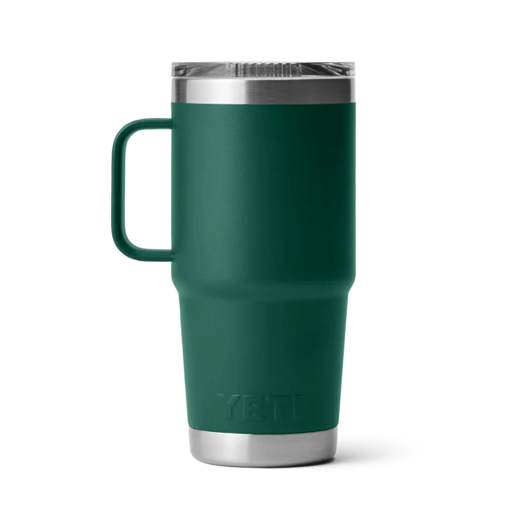 YETI Rambler 20 Oz Travel Mug in Black Green Forest (591ml) with StrongHold Lid