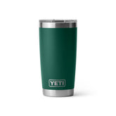YETI Rambler 20 Oz Tumbler in Black Forest Green (591ml) with Magslider Lid