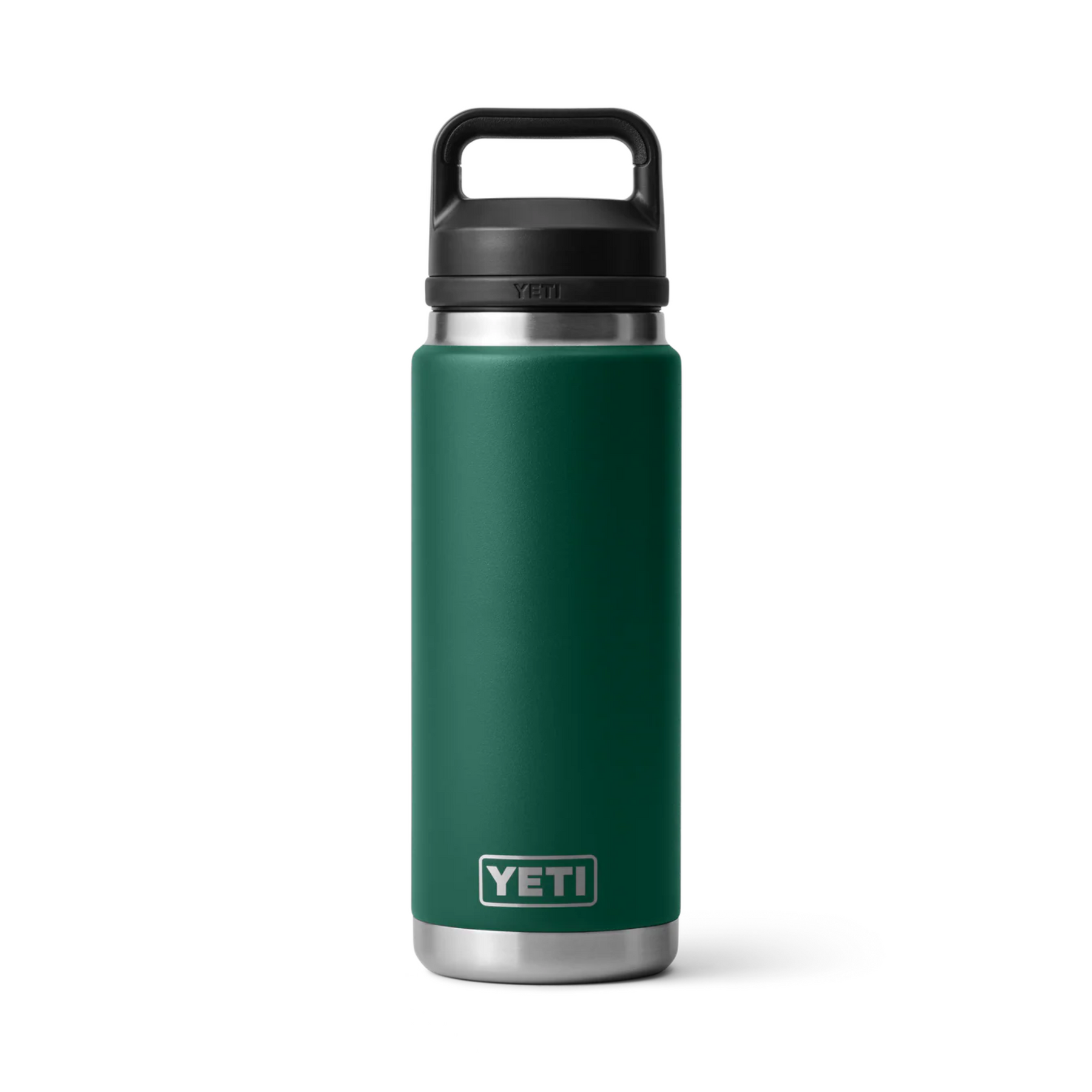 YETI Rambler 26 Oz Bottle in Black Forest Green (769 ml) with Chug Cap