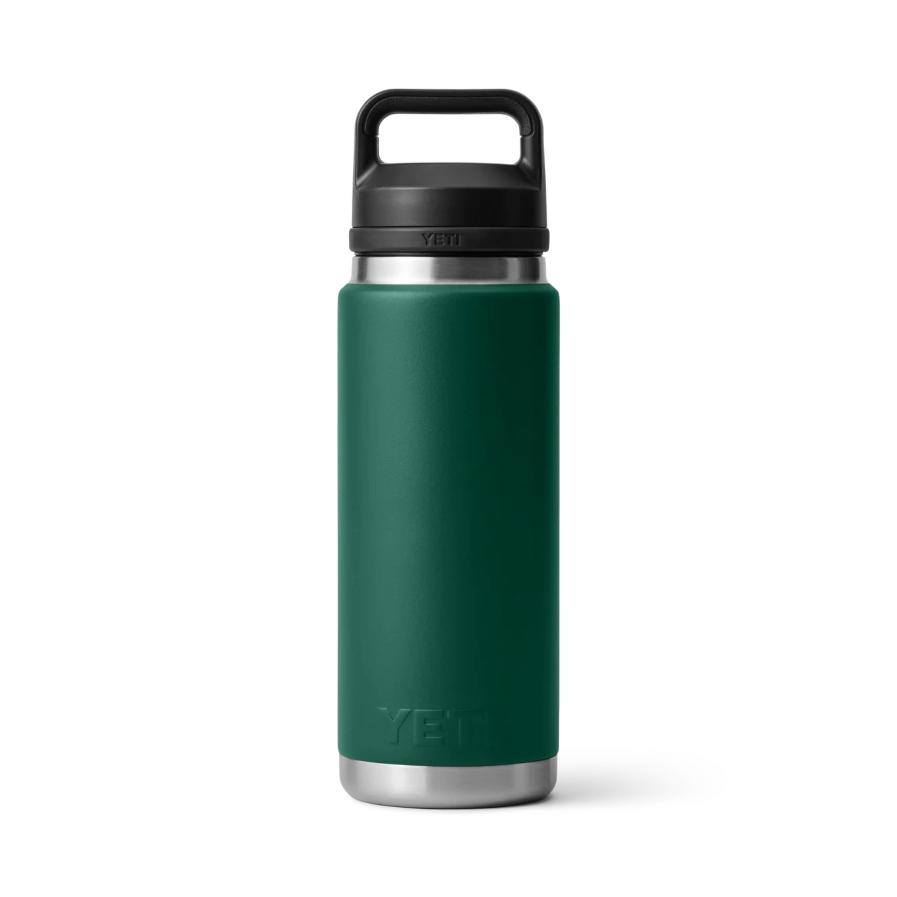 YETI Rambler 26 Oz Bottle in Black Forest Green (769 ml) with Chug Cap