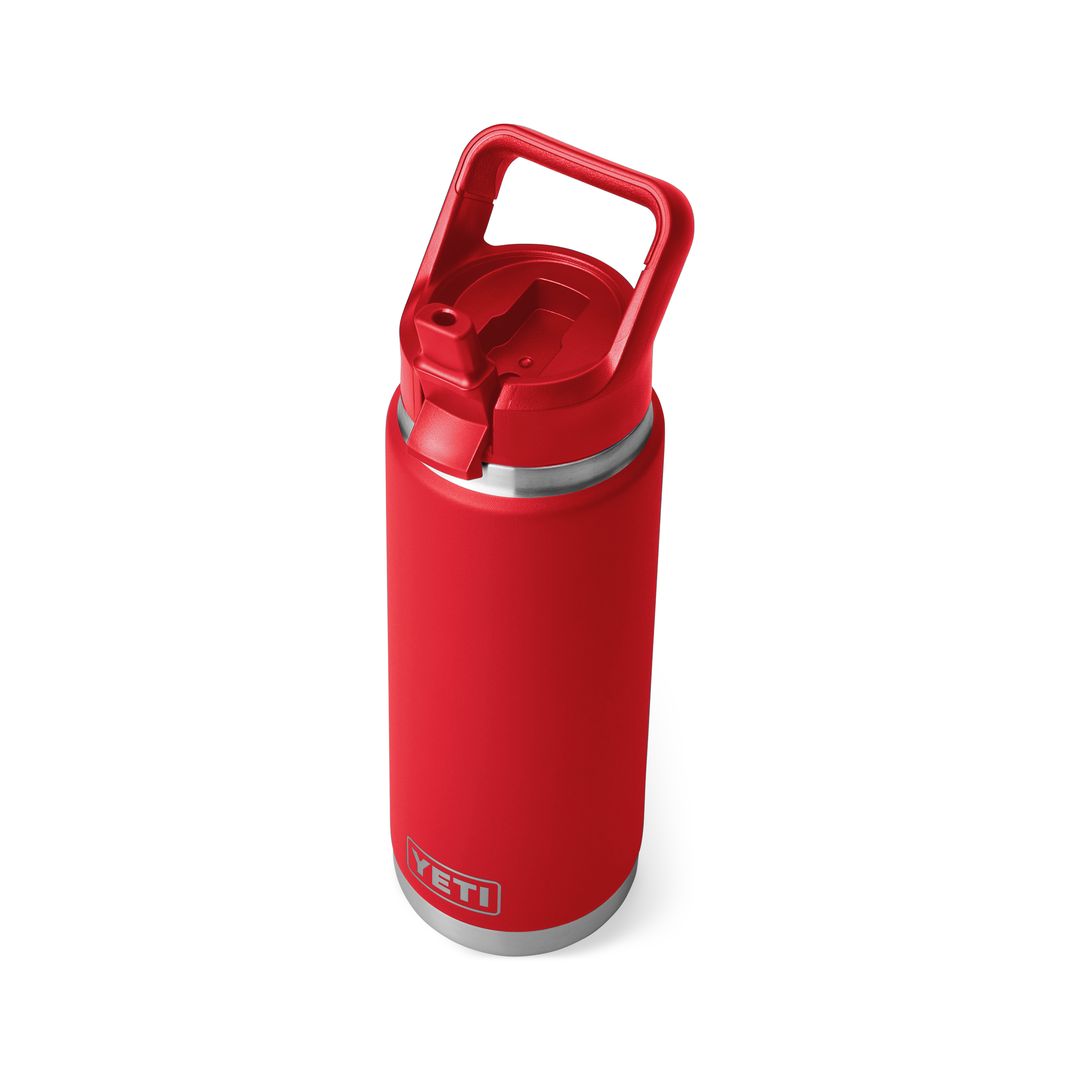 YETI Rambler 26 Oz Water Bottle in Rescue Red (769ml) with Straw Cap
