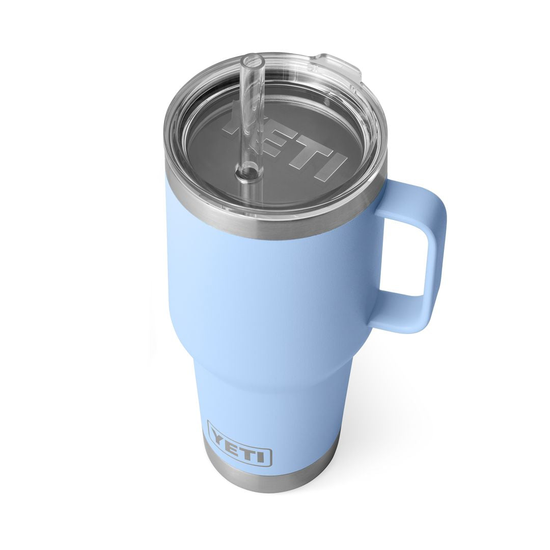 YETI Rambler 35 Oz Straw Mug (994 ml) in Big Sky Blue