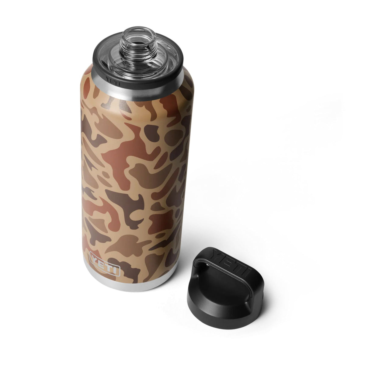 YETI Rambler 36 Oz Bottle in Wetlands Camo (1065 ml) with Chug Cap