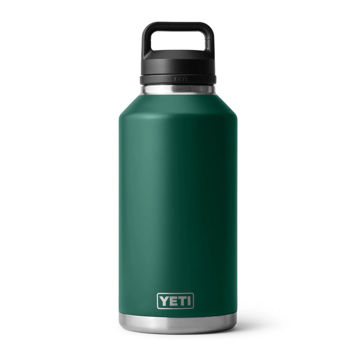 YETI Rambler 64 Oz Bottle in Black Forest Green (1.9 litres) with Chug Cap