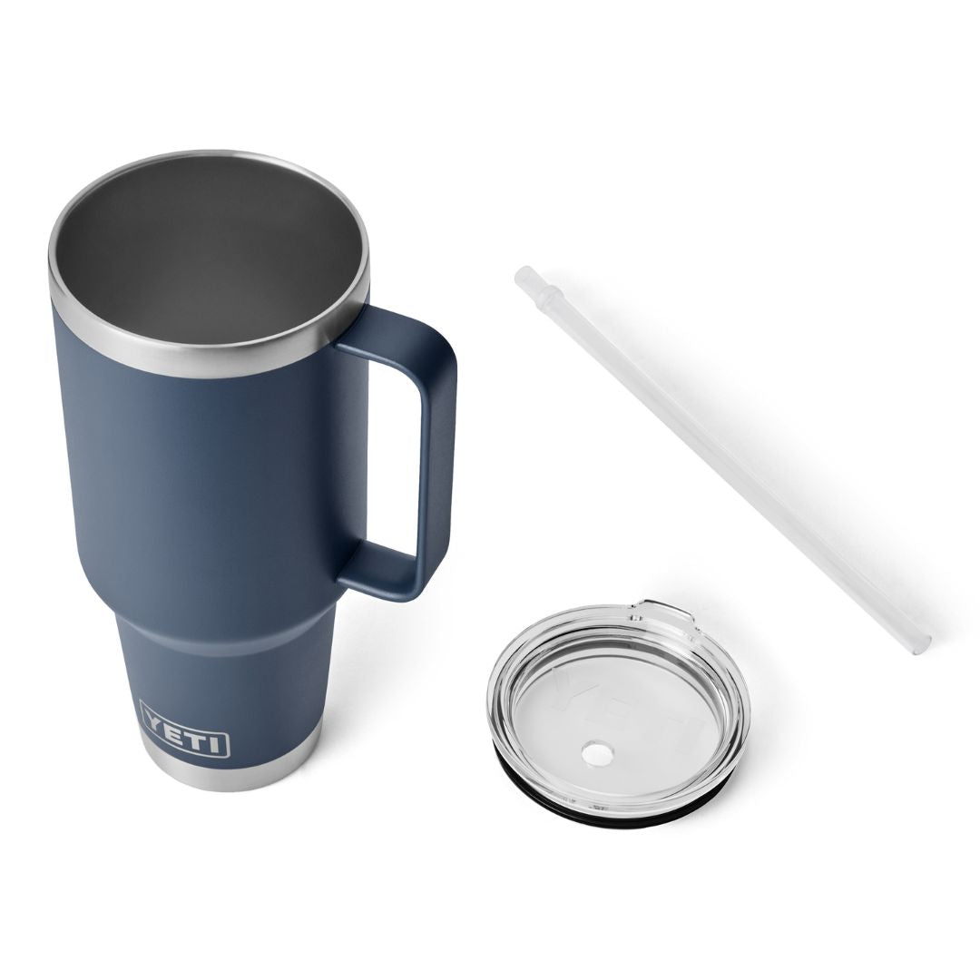 YETI Rambler 42 Oz Straw Mug in Navy (1242ml) with Straw Lid