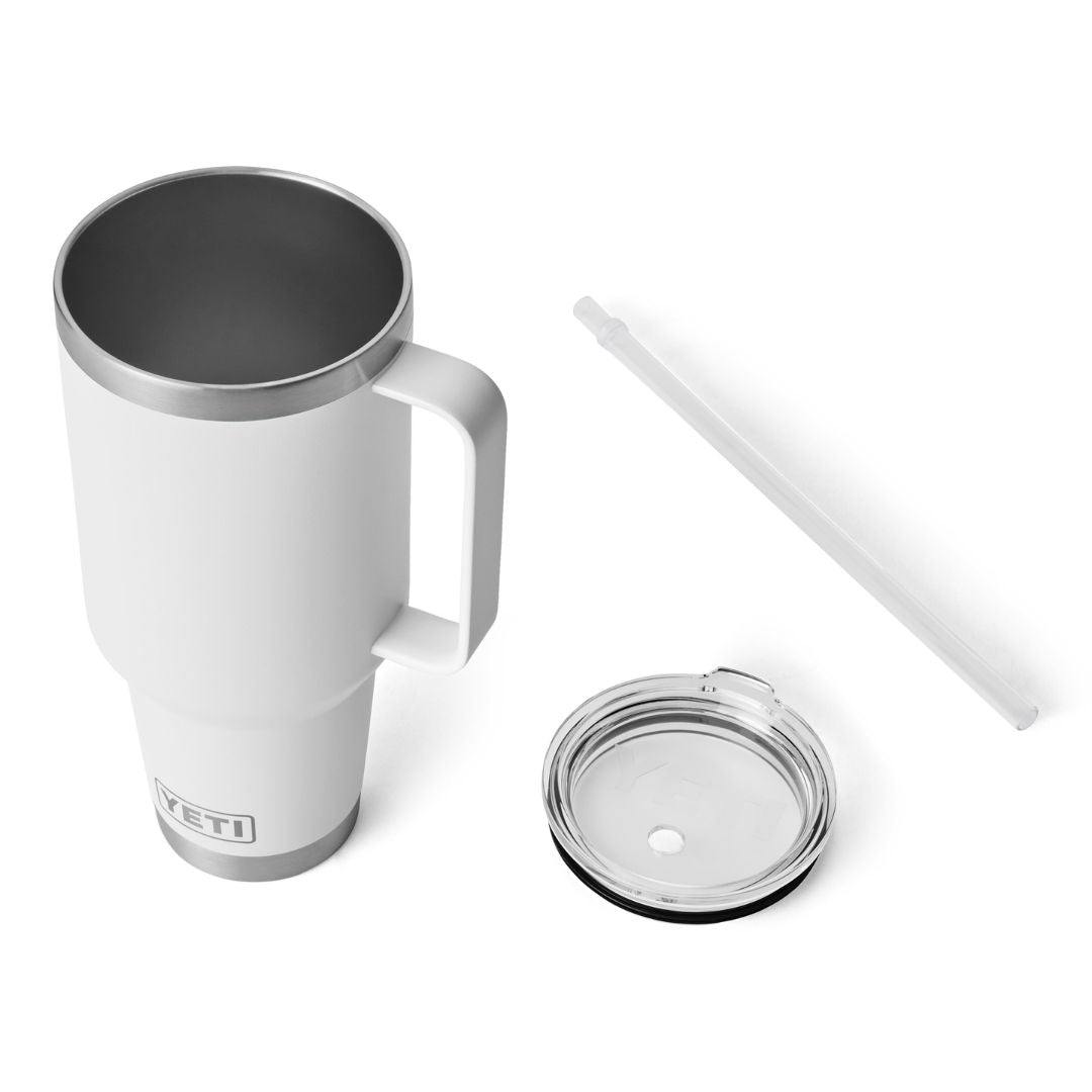 YETI Rambler 42 Oz Straw Mug in White (1242ml) with Straw Lid
