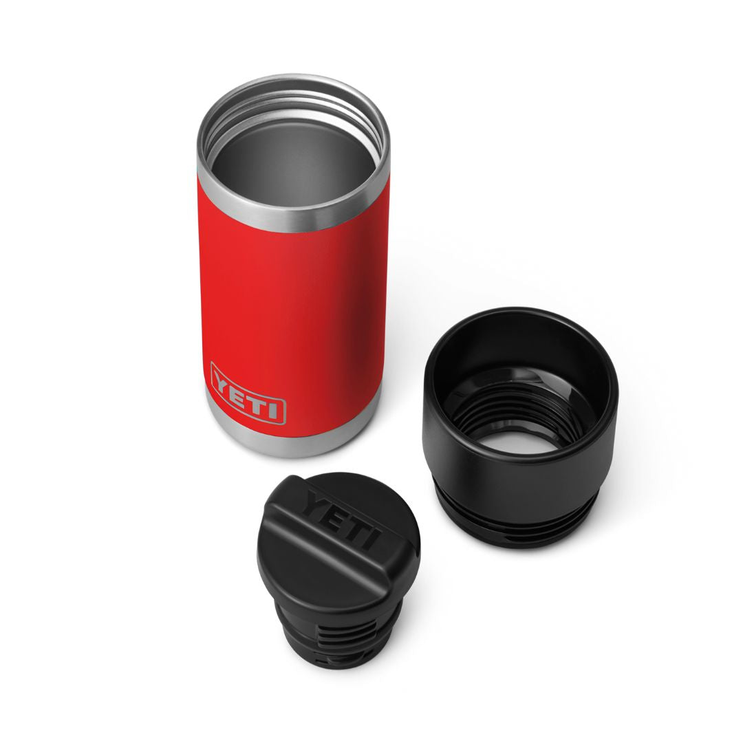 YETI Rambler 12 Oz Bottle in Rescue Red (354 ml) with Hotshot Cap