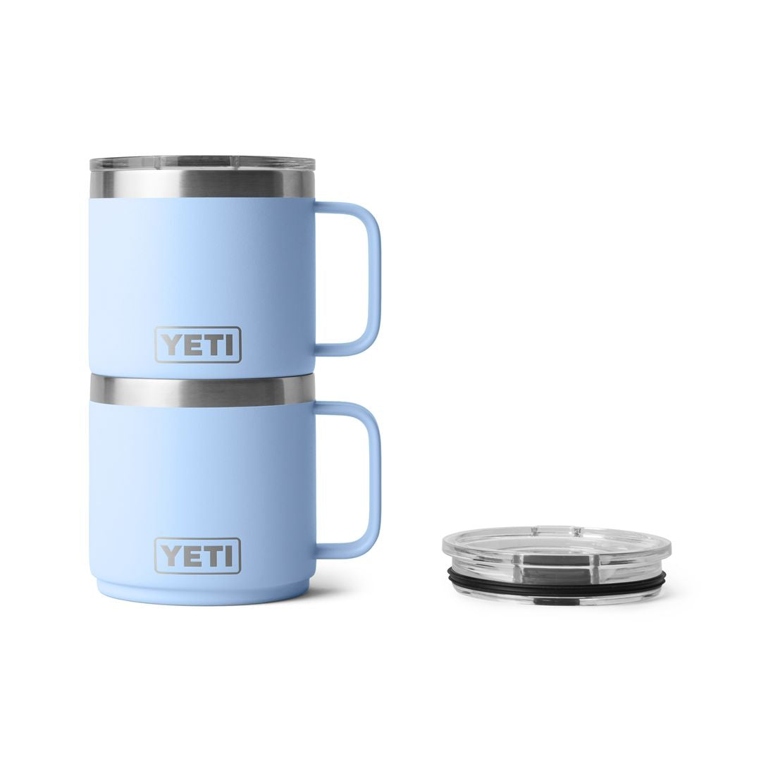 YETI Rambler 14 Oz Stackable Mug in Big Sky Blue (414ml) with Magslider Lid