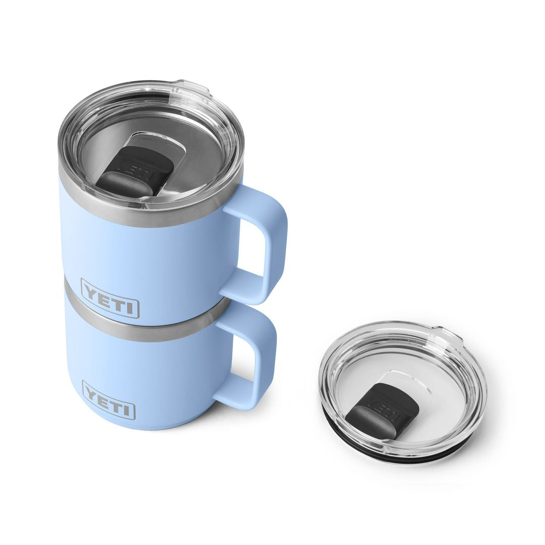 YETI Rambler 14 Oz Stackable Mug in Big Sky Blue (414ml) with Magslider Lid