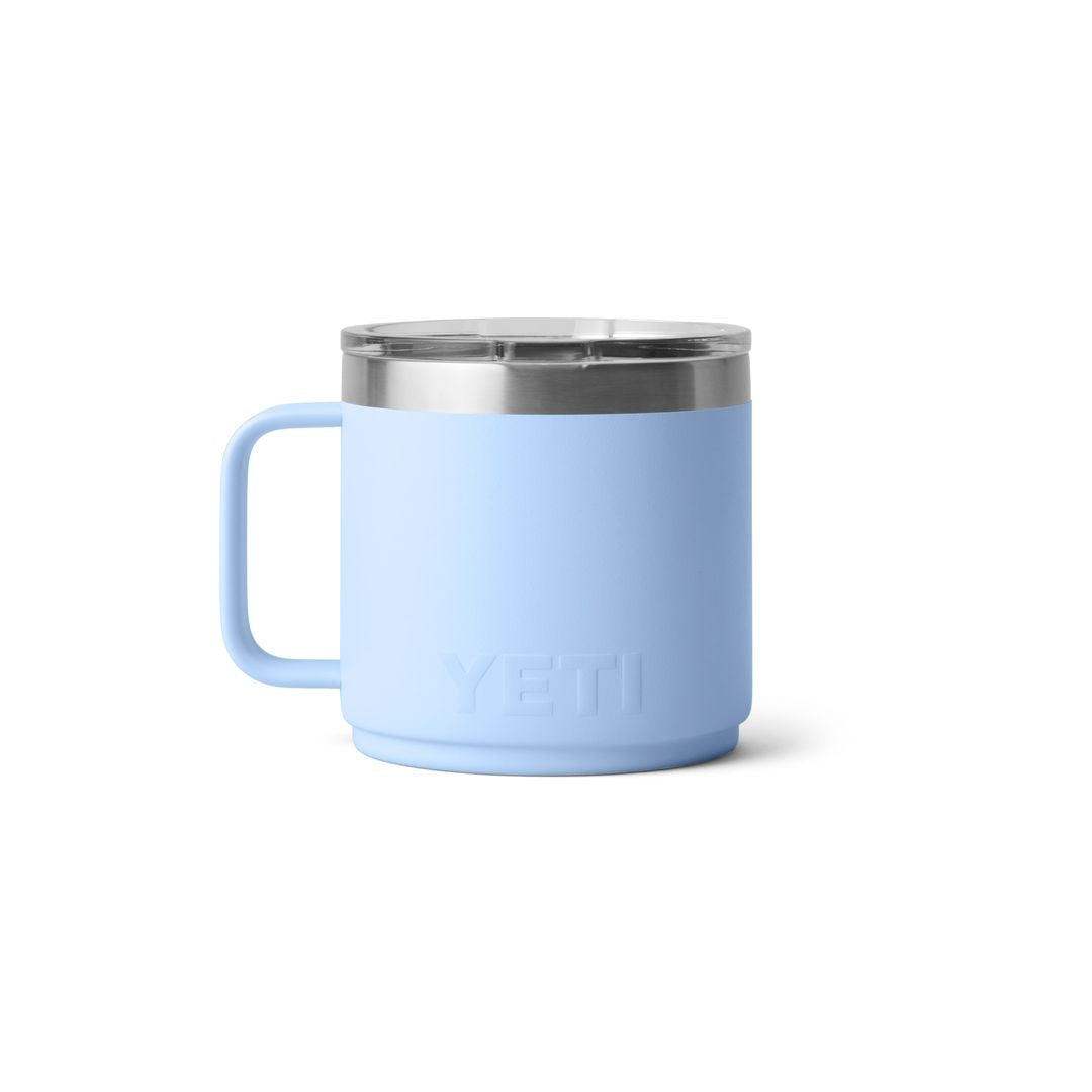 YETI Rambler 14 Oz Stackable Mug in Big Sky Blue (414ml) with Magslider Lid