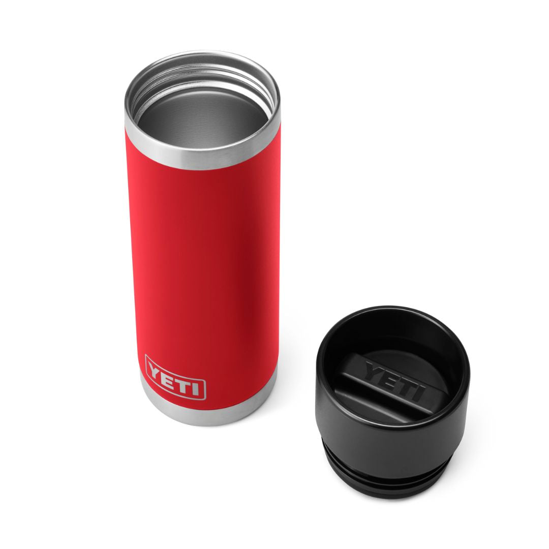 YETI Rambler 18 Oz Bottle in Rescue Red (532 ml) with Hotshot Cap