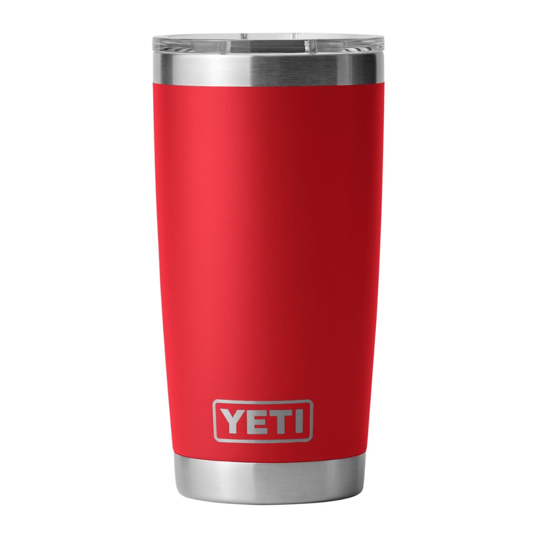 YETI Rambler 20 Oz Tumbler in Rescue Red (591ml) with Magslider Lid
