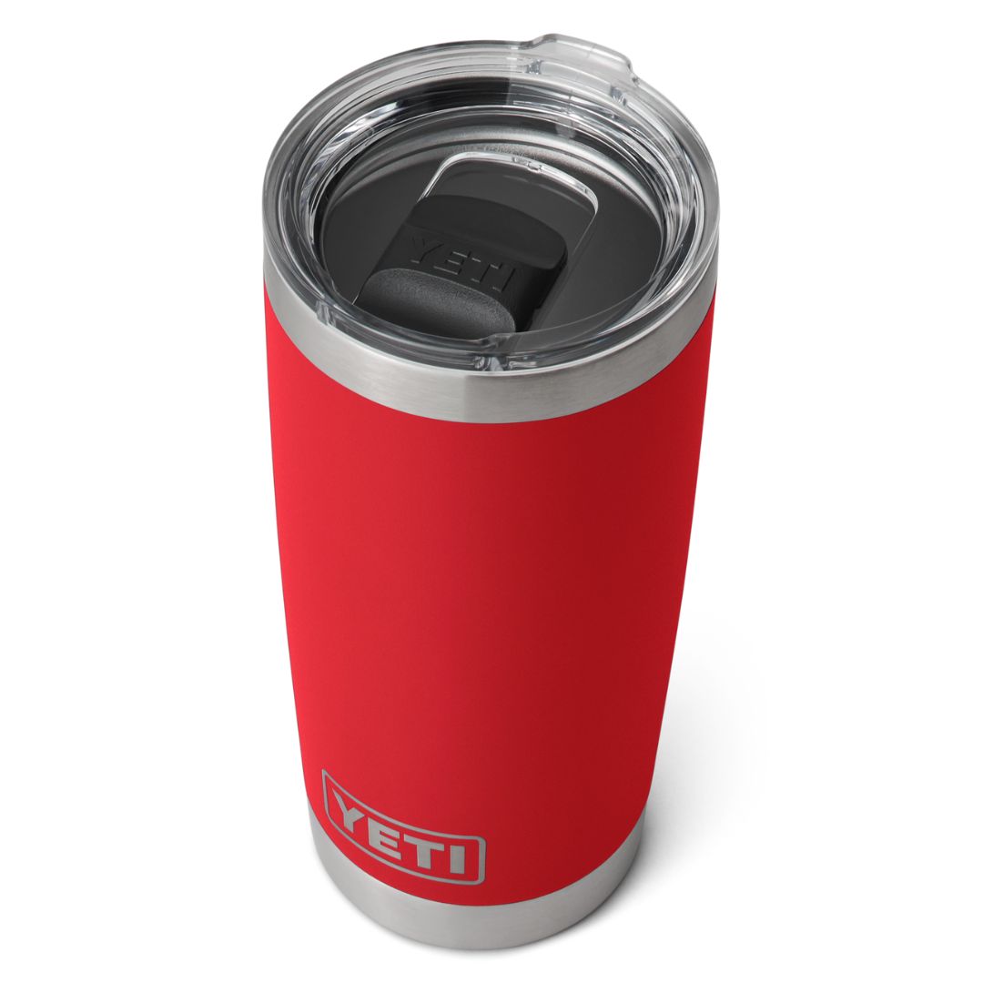 YETI Rambler 20 Oz Tumbler in Rescue Red (591ml) with Magslider Lid
