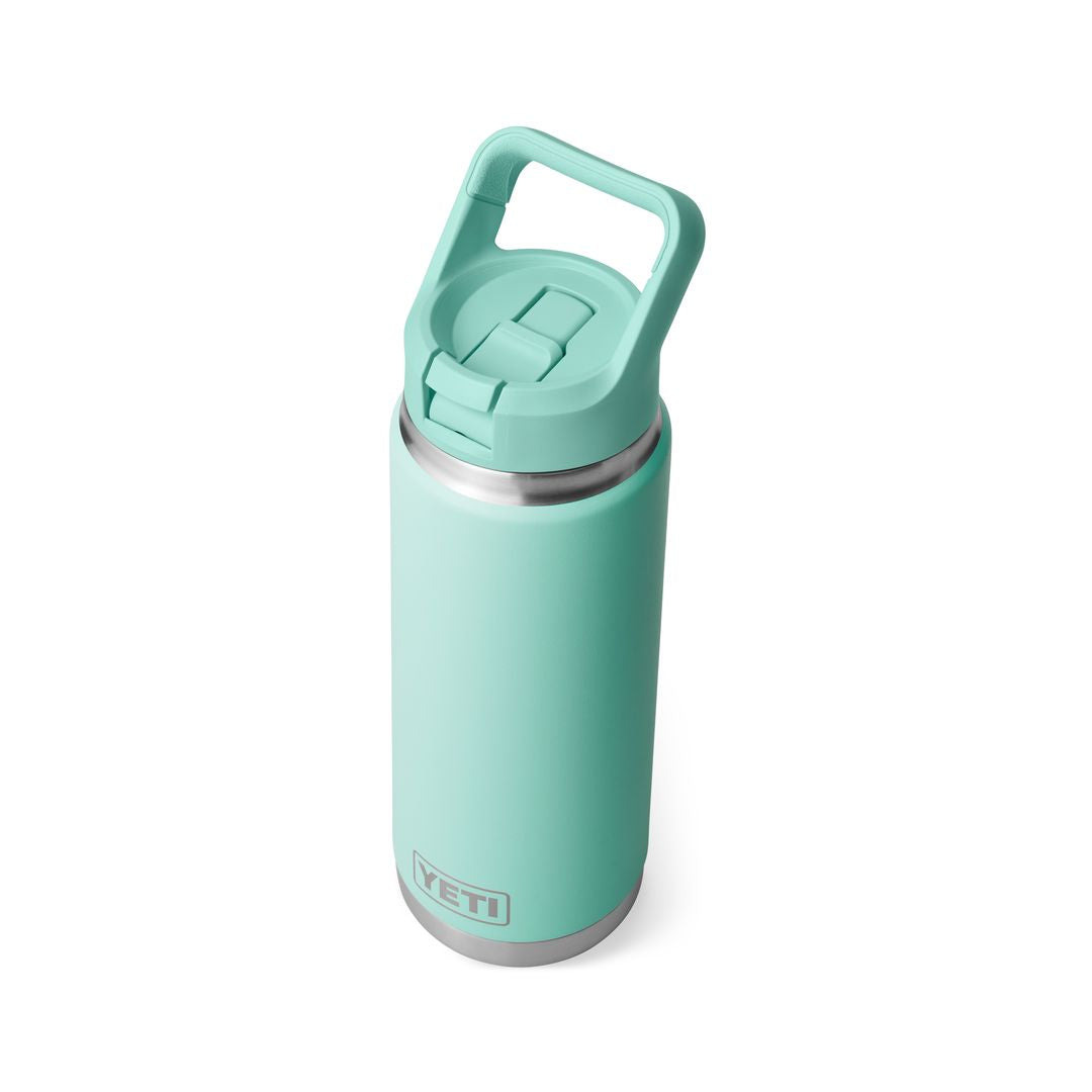YETI Rambler 26 Oz Bottle in Seafoam (739ml) with Straw Cap