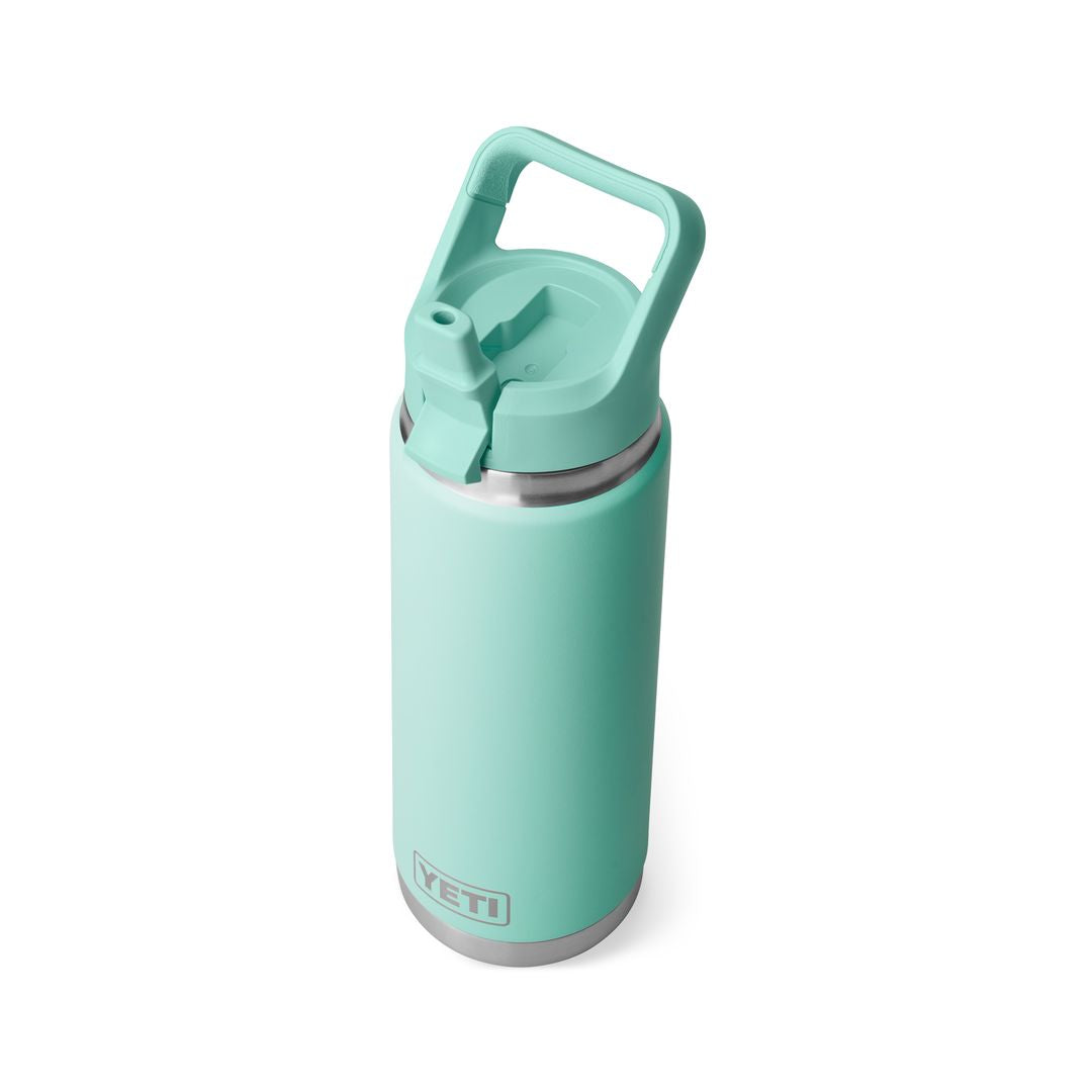 YETI Rambler 26 Oz Bottle in Seafoam (739ml) with Straw Cap