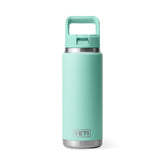 YETI Rambler 26 Oz Bottle in Seafoam (739ml) with Straw Cap