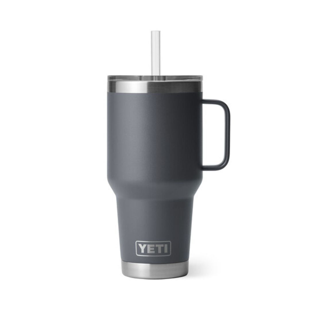 Yeti Rambler 35 Oz Straw Mug in Charcoal (994 ml)