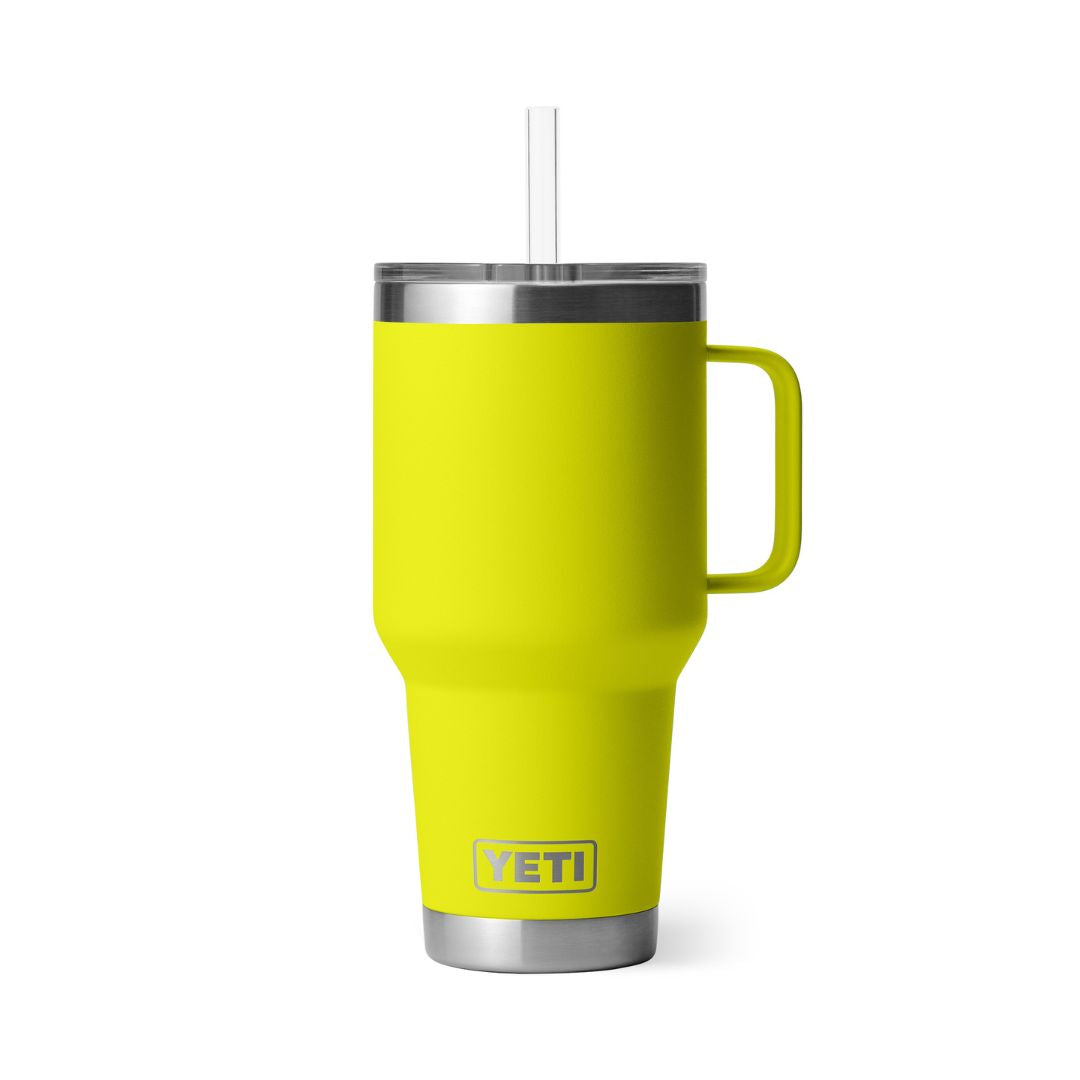 YETI Rambler 35 Oz Straw Mug in Firefly Yellow (994 ml)