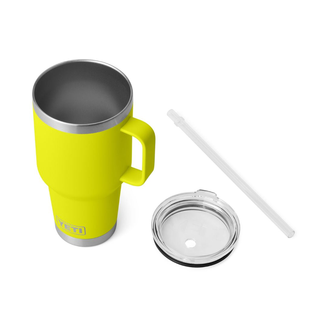 YETI Rambler 35 Oz Straw Mug in Firefly Yellow (994 ml)