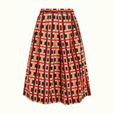 King Louie Women's Suzette Pleat Skirt Rapezzi in Black