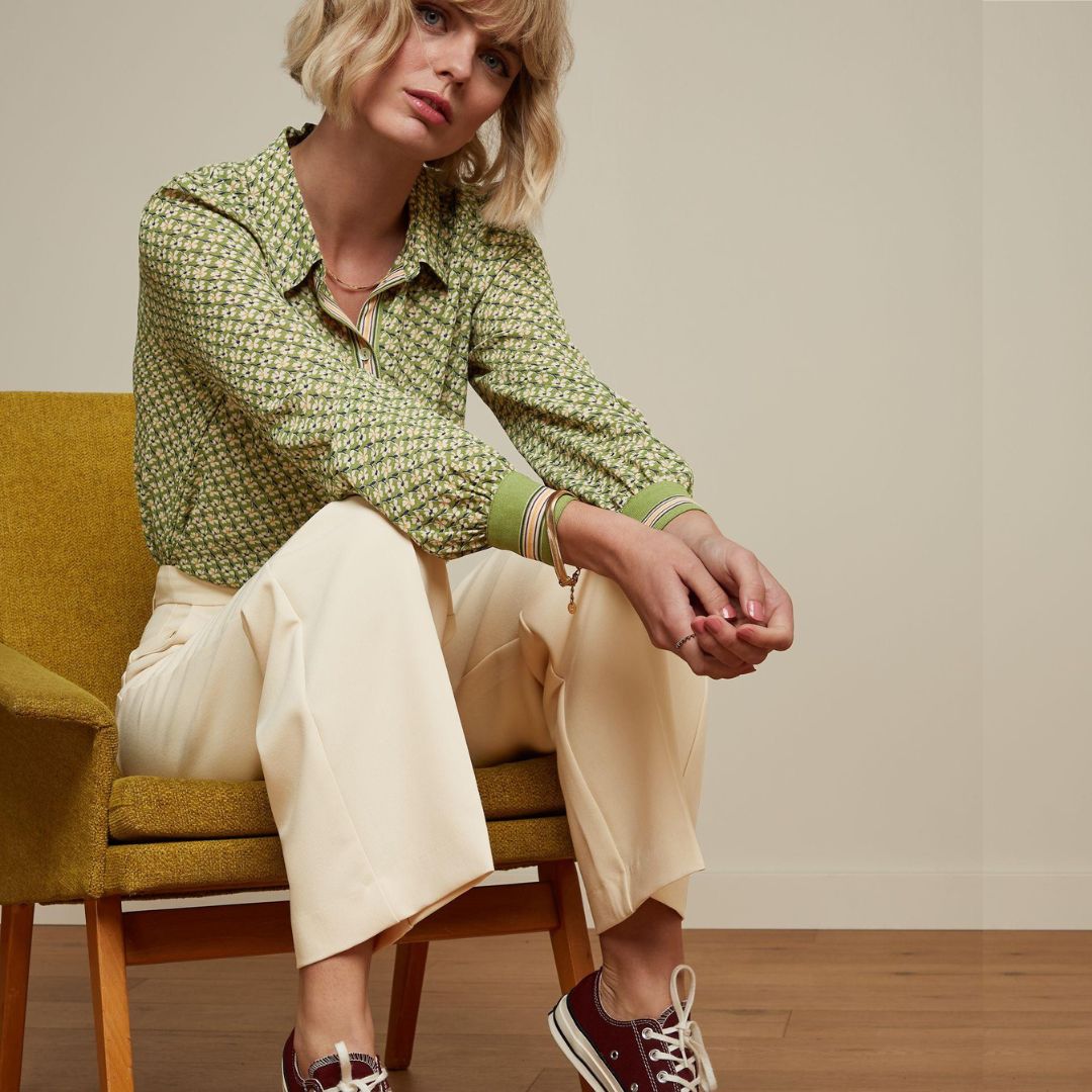 King Louie Women's Fintan Pants Simonet in Vanilla Cream
