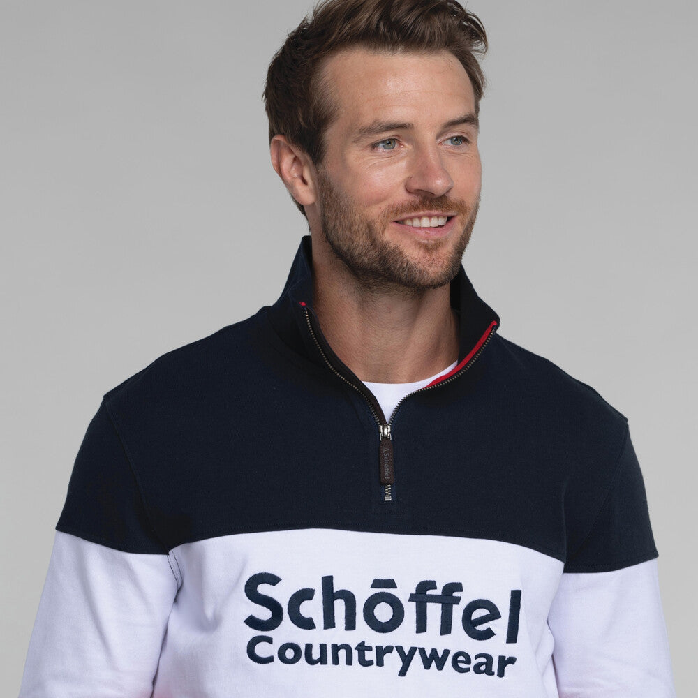 Schoffel Unisex Exeter Heritage 1/4 Zip Shirt in Red