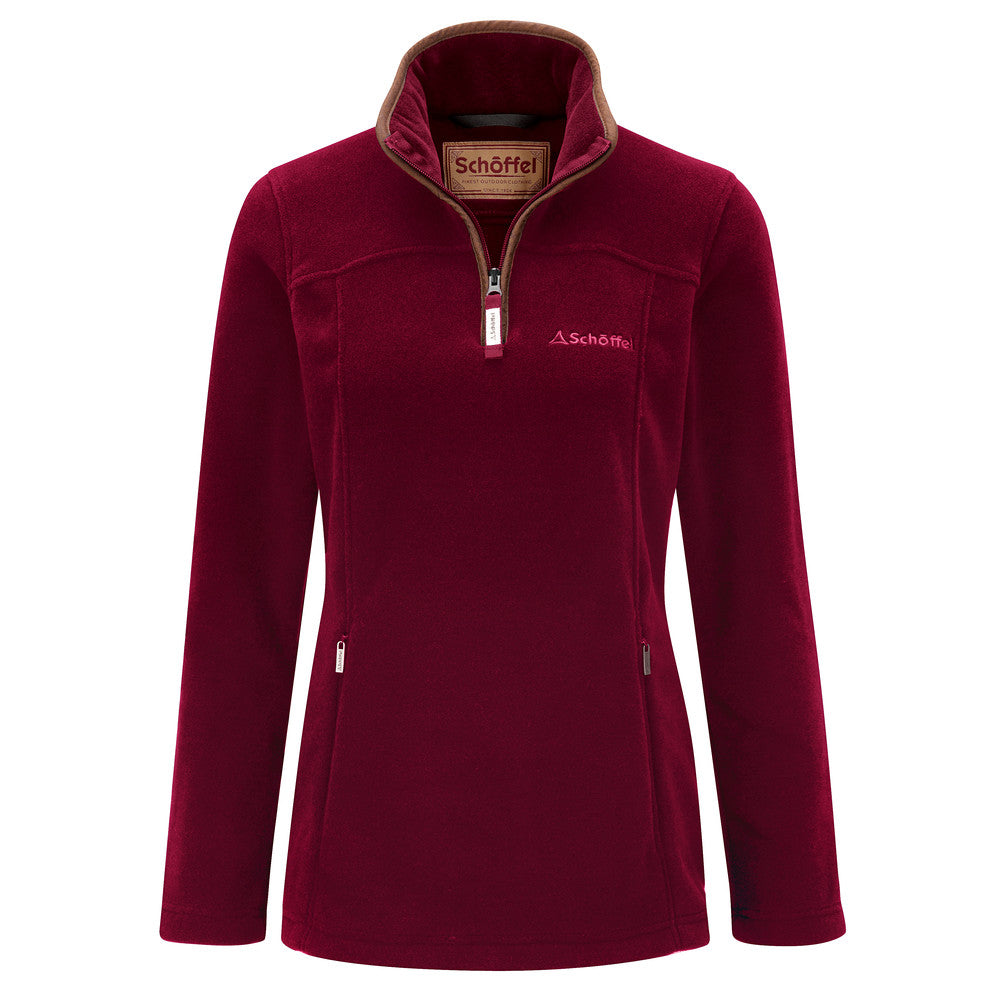 Schoffel Women's Tilton 1/4 Zip Fleece Ruby