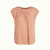 King Louie Women's Shirley Top Sapeuse Check in Creampuff