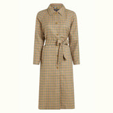 King Louie Women's Rachel Coat Siren Check in Sand