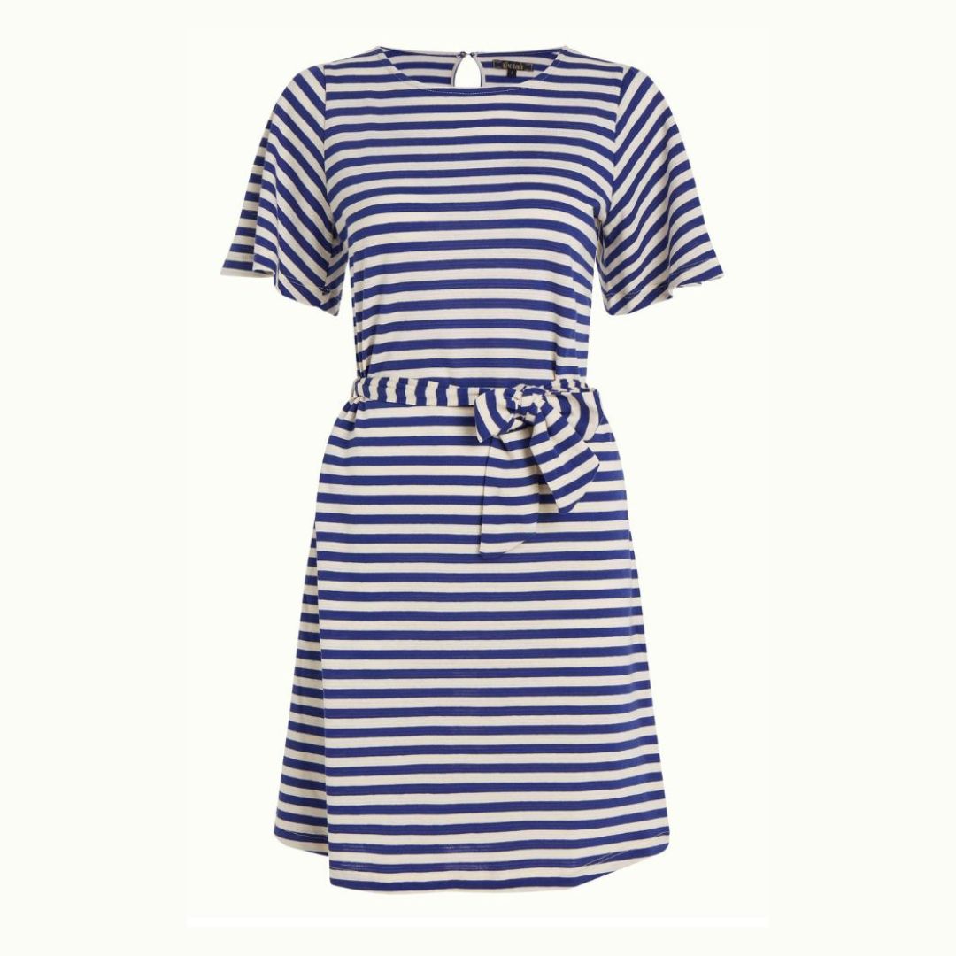 King Louie Women's Lizzie Tunic Dress Chopito Stripe in Deep Water
