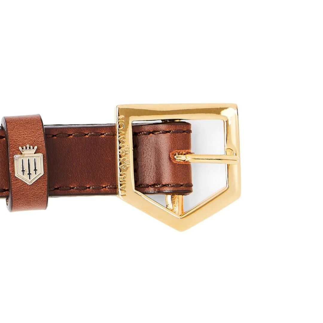 Fairfax & Favor Fitzroy Leather Dog Collar in Tan