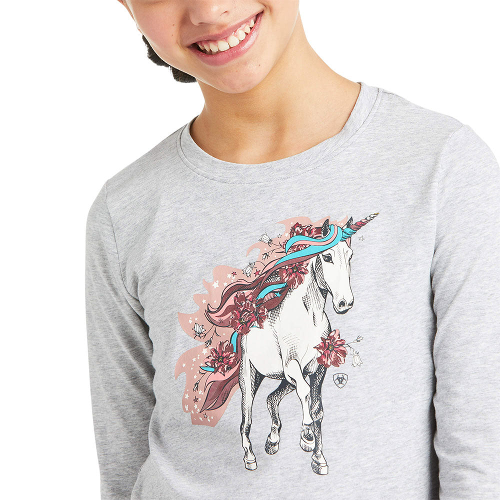 Ariat Kids My Unicorn T Shirt in Heather Grey