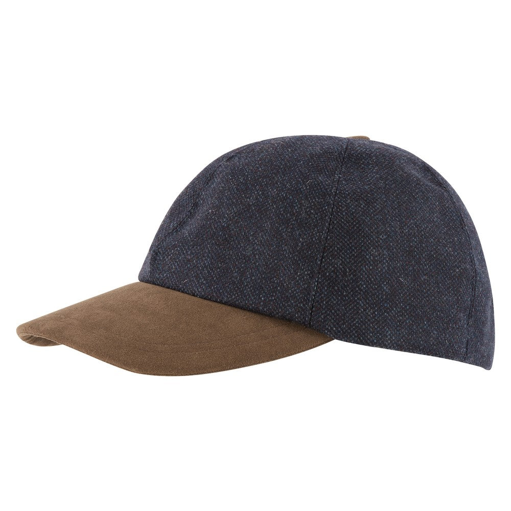 Schoffel Barnsdale Cap in Navy Herringbone Tweed