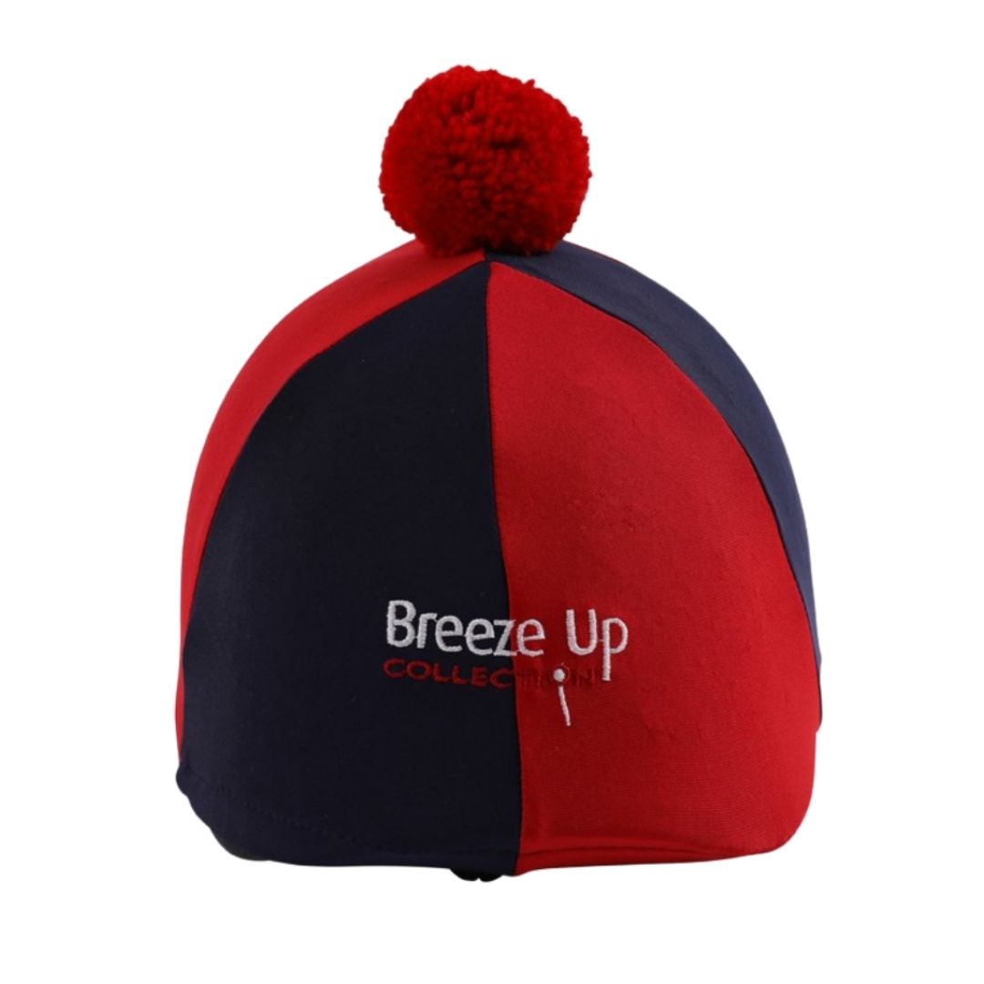 Celtic Equine Breeze Up Helmet Cover in Navy/Red